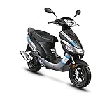 Motorroller GMX 460 Sport G 45 km/h schwarz-blau Euro 5 Roller Scooter Mokick 4 Takt 50ccm 3,0 kW mit Straßenzulassung