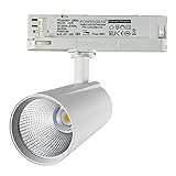 LED-Schienenstrahler 30W 3-PHASEN-STRAHLER schwenkbarer LED Spot, Deckenstrahler, Deckenleuchte, Schienensystem, Innenbeleuchtung für Schienensystem [Energieklasse A++]