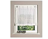 HOME WOHNIDEEN Ösen-Raffrollo Ohne Bohren Ösenrollo Hakenrollo Rollo Grau H/140 cm 4 Breiten (140 x 45 cm)