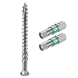 Terrassenschrauben 5 x 60 T-INOX 1000 Stück Edelstahl gehärtet C1, Torx 25, inkl. 2x Edelstahl B