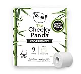 The Cheeky Panda Toilettenpapier aus Bambus | 9 Rollen | 3-Lagig, 200 Blatt | Hypoallergen, Plastikfrei, Umweltfreundlich, Super Sanft, Reißfest & Nachhaltig