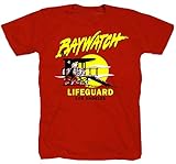 Baywatch Malibu Lifeguard Los Angeles Serie Rettungsschwimmer rot T-Shirt Shirt L