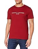 Tommy Hilfiger Herren Tommy Logo Tee T-Shirt, Regatta Rot, L