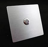 Eurosell V2A Design Edelstahl Klingelplatte Klingelschild Eckig abgerundet silber Klingel Knopf Taster Türklingel Klingelknop