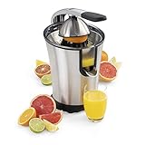 Princess Edelstahl Zitruspresse Master Juicer - professioneller Hebelarm, 160 Watt Motor, Universalaufsatz für Zitrusfrüchte, Fließstopfunktion, 201851 [Exklusiv bei Amazon]