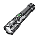 Amagogo Wiederaufladbare LED Taschenlampe, Wasserdichte High Lumen Helle Taschenlampen, 5 Modi Camping Lampe für Camping, Wandern, Outdoor - nur Taschenlamp