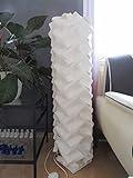 Steh Boden Lampe Leuchte Höhe 90 cm Ø 30 cm Lichtsäule 'Venedig' inkl. Leuchtmittel , 50 Watt in warm/weiß & fertig zusammen gebaut (Art.Nr.: 30D/90-L-weiß)