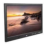 Jopwkuin Digitaler Touch-Bilderrahmen mit mattierter Oberfläche Smart Photo Frame 13-Zoll-Touch-LED-Bildschirm 1280 * 800 IPS HD-Display Musik- und Uhrkalendermodus(Schwarz)