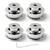 GT2 pulley 40 teeth zahnriemenscheibe 8mm bohrung umlenkrollen für seile 6mm 3D Drucker Zahnriemen Rolle Packung mit 4 (Schraubenschlüssel enthalten)