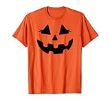 Wimpern Jack-O-Lantern Halloween Kürbis Gesicht Vintage T-S