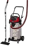 Einhell 2342470 Nass-Trockensauger TE-VC 2340 SACL (1.500 W, 225 mbar, 9m Aktionsradius, HEPA-Faltenfilter inkl. Filterreinigungssystem, 40l Behälter, Staubschutzklasse L, 1.9 W Automatiksteckdose)