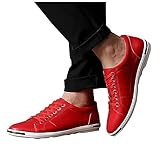 Hotberry Herren Halbschuhe Schnürschuhe Flache Casual Lederschuhe Business Schuhe Große Mode Herren Weiches Leder Laufschuhe Freizeitschuhe Wasserdicht Winterschuhe T