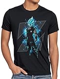 style3 Son-Goku Z Blue Herren T-Shirt god Modus Evolution Saiyajin Dragon, Größe:XL
