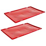 Kingpower 2X Deckel Eurobox 40 x 60 cm Deckel Fleischerkiste 40 x 60 cm Deckel Fleischkiste Deckel Metzgerkiste Deckel Stapelkiste Eurokasten 40 x 60 cm R