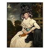 Shmjql Mrs. Lewis Thomas Watson (Mary Elizabeth Milles) Von Sir Joshua Reynolds Leinwand Wandkunst Poster Ölgemälde Bild Dekoration -50X70Cmx1 Kein R