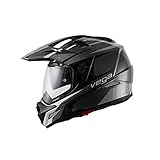 LIONCIANO Cross-Helm mit Visier DOT/ECE Zertifiziert, Motorrad-Helm MX Motocross Helm MTB BMX Cross-Bike Downhill Off-Road Enduro-Helm Moto-Cross Crosshelm(Grau, 3XL=63-64cm)