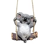 Koalabär Gartenfiguren für Außen Kreative Gartenstatuen Tiere aus Polyresin Draussen Deko Hängen Nette Lustig Simulation Skulptur Landschaft Hof Terrasse O