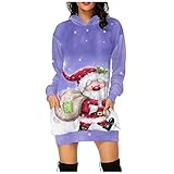 Soupliebe Damen Sweatkleid Langarm Kapuzenpullover Teenager Mädchen pullover hoodie kleid winter sale Weihnachts Festlich langarmshirt partykleid abendkleider weihnachtspullover weihnachtsk