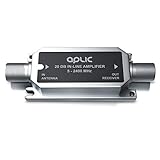 Satelliten Leitungsverstärker Inline 5 MHz – 2400 MHz – SAT Verstärker 20 – Anschluss über F-Anschlussbuchsen – zur Anhebung von Signalen – DiSEqC, Unicable, SatCR, HDTV, Ultra HD, UHD, DVB-S2