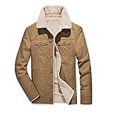 LSDJGDDE Herren Winter Warm Fleece Gefüttert Jacken und Mäntel Dicke Thermo Outwear Kleidung für Männer (Farbe: A, Größe: M Code)