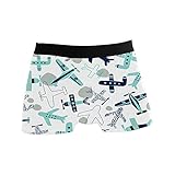 Herren Boxershorts Flugzeug Kollektion Trunks Unterwäsche Unterhosen für Männer S, mehrfarbig, L