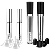 Minkissy 4Pcs Leere Mascara Rohre Creme Container Flaschen mit Wimpern Zauberstab Gummi Einsätze Und Trichter für DIY