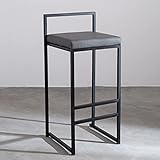 PINFU Barhocker mit Rückenlehne Simple Counter Chair Barhocker Küchenstuhl, 440 Lbs Tragfähigkeit Weiches Pu-Kissen, Geeignet für Küchenbarthek