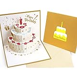 Geburtstagskarte Pop Up - Reastar 3D Geburtstagskarte, Pop Up Karte mit Schönen Papier-Cut und Umschlag - Geschenk für Ihre Familie, Freunde und Liebhaber Sp