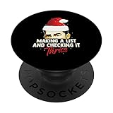 'Making A List And Checking It Thrice', lustiger Weihnachtsspruch PopSockets mit austauschbarem PopGrip