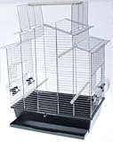 Interzoo Vogelkäfig IZA III Cabrio Chrome-schwarz Wellensittichkäfig,Exotenkäfig,Vogelkäfig Vogelbauer Wellensittich Kanarien Voliere Vogelhaus Käfig