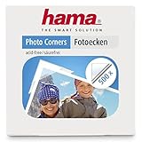 Hama Fotoecken 500 Stück (Foto Klebepads selbstklebend, Fotokleber Ecken geeignet für Fotoalbum und Scrapbook zum Einkleben von Fotos, Postkarten, Grußkarten, Spenderbox), transp