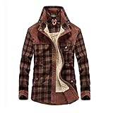 DSFEOIGY Winterjacke Männer Verdicken Warme Fleecejacken Mäntel Reine Baumwolle Plaid Jacket Kleidung Männer (Color : B, Size : 4XL code)