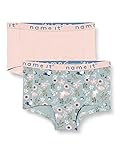 NAME IT Mädchen Nkfhipster 2p Pale Mauve Flower Noos Hipster-Höschen, 134-140 (2er Pack)