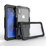 SGGFA 2021 wasserdichte Handyhülle für iPhone X, XR, XS, Max, 8, 7 Plus, 6, 6S, 360, schwere, schützende, stoßfeste Schutzhülle für iPhone 11 Pro Max (Farbe: Schwarz, Material: Für iPhone 7, 8)