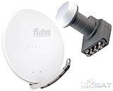 Sat Anlage 4 Anschlüsse - Fuba DAA 850 85cm weiss & Fuba DEK 416