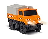 Carson 1:87 MB Unimog U400 Kommunal 100% RTR, ferngesteuertes Fahrzeug, fahrfertiges Modell, mit LED Beleuchtung und schaltbarer Warnleuchte, sehr Kleiner Wendekreis, perfekt für Dioramen, 500504125