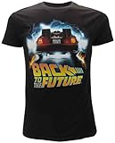 BTTF ZURÜCK IN DIE Zukunft T-Shirt Schwarz Delorean Outatime Offizielles Original Back to The Future (M Medium)