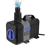 HTYQ 70W / 80W Tauchwasserpumpe Mit Variabler Frequenz, 220V Amphibische Hochleistungs-Wasserpumpe, Aquarium-Brunnen-Wasserfilter-Umwälzpump