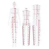 Trycooling 4-teiliges französisches Kurvenlineal-Set, zum Nähen, humanoides Muster für Schneiderei, Schneiderei, Modedesig