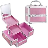 Joligrace Kosmetikkoffer Schminkkoffer Make up Koffer Beauty Case mit Spiegel Nagelkoffer Make up Organizer Kosmetik Aufbewahrung Multik