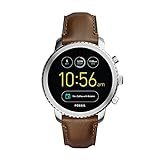 Fossil Herren-Armbanduhr Q Explorist Smartwatch Leder FTW4003