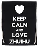 Keep Calm And Love Zhuihu Kordelzug Sporttasche Schwarz Drawstring Sport Bag