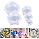 Lrxinki DIY Kugel Runde Silikon Form, 5 Stück Für Resin Epoxy Schmuckherstellung Kerzenwachs Selbst Gemachte Seife DIY Kunststoff Badbombe Mold Eiskugel H