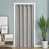 SHADLNCF Wärmeschutzvorhang Tür Blackout Partition Türvorhang Punch-Free Tür Vorhang verdicken Linen Anproberaum Türvorhang drapiert mit Zugstabsysteme Lärmschutzvorhang Tü