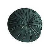 MSUIINT Dekoratives rundes Wurfkissen, niedliches plissiertes Kissen, Kürbis-Plüsch-Bodenkissen, Sitz-Bodenkissen, Heimdekoration für Couch, Sofa, Stuhl, Bett, Auto, L