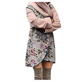 iHENGH Damen winteracke, Dicker Warm Lose Parka Mantel Frauen Lässig Stilvoll Woolen mit Kapuze Vintage Blumenmuster dünnen Hoodies Top(Rosa,XXL)