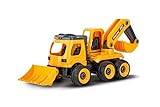 Carrera RC First Bagger - Backhoe Loader mit Controller I Ferngesteuertes Auto ab 3 Jahren für drinnen & draußen I Mini Spielzeugauto mit echtem Sound zum Mitnehmen I Spielzeug für Kinder & Erw