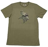New Era Minnesota Vikings T Shirt Camo Logo Tee Olive - L