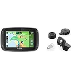TomTom Motorrad Navi Rider 500, 4,3 Zoll, kurvige und bergige Strecken speziell für Motorräder, Stauvermeidung dank TomTom Traffic, Karten-Updates Europa, Motorrad-Halterung, + Anti-Diebstahl-Lösung
