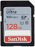 SanDisk Ultra 128 GB SDHC-Speicherkarte mit bis zu 100 MB / s, Klasse 10 UHS-I